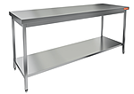 Стол нержавеющий разделочный центральный с полкой HICOLD НСО-20/7П + дополнительная промежуточная полка