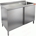 Стол с распашными дверцами и моечной ванной HICOLD НСЗ1М-14/6БП