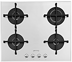 Панель варочная газовая  SMEG HOME PV164B2,  60 см, белое стекло, скошенный край