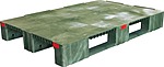 Паллет пластиковый ТАРА.РУ 1200x800х150 зеленый, TR 1208-1-1