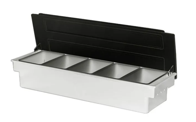 Контейнер для фруктов и приправ с крышкой Prohotel 5 отделений абс-пластик,полипроп. ,H=97,L=490,B