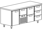 Стол холодильный БСВ TRG 12 без борта