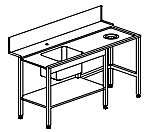 Стол для сбора отходов PLATINUM T 90