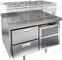 Стол охлаждаемый под тепловое оборудование HICOLD GN 2/TN LT