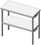 Надстройка для стола двухярусная SIMECO НЕ21204 1200х400х800 нейтральная