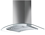 Зонт вытяжной островной SMEG HOME KIV90XE  89,8 см,нержавеющая сталь, стекло