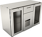 Стол холодильный барный со стекланными дверями БСВ BTR7 1S + ящик над моноблоком + без столешницы