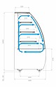 Витрина кондитерская ПОЛЮС Carboma K70 VV 1,3-1 STANDARD (версия 2.0) (9005-0109)