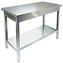 Стол универсальный LUXSTAHL СПУ-11/7 со сплошной полкой нерж., мко131