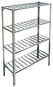 Стеллаж эконом разборный на трубе БСВ СТЭ (800х400х1 800 мм, 4 полки, перфорированный(-ая))