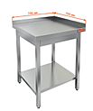 Стол производственный пристенный с двумя бортами и полкой HICOLD НСО-7/7ББП