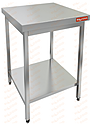 Стол нержавеющий разделочный центральный с полкой HICOLD НСО-6/6П