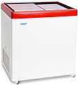 Ларь морозильный классический с прямым стеклом СНЕЖ МЛП-250 красный