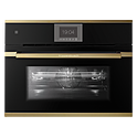 Шкаф духовой с микроволнами KUPPERSBUSCH CBM 6550.0 S4, черное стекло, Gold