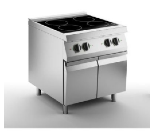 Плита электрическая индукционная, 4 зоны нагрева SILKO NECI74A напольная, распашные двери