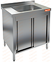 Стол нержавеющий закрытый купе с моечной ванной HICOLD НСЗК1М-8/6Б