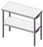 Надстройка для стола двухярусная SIMECO НЕ21804 1835х400х800 нейтральная