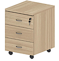 Тумба подкатная Агат АЯ-20 с замком (ясень шимо, 400х450х560 мм, 3 ящика)