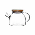 Чайник заварочный 400мл с бамбуковой крышкой, стекло, кт5001