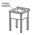 Ванна со сварной мойкой АЛТЭК ВМС1 7/7 (430-0,8)-Р