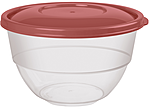 Миска с крышкой полипропилен RESTOLA 230х140 мм бордовая, 432104221