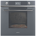 Шкаф духовой SMEG HOME SF6102PZS c функцией Пицца,60 см, 10 функций, серебристое стекло Stopsol