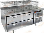 Стол охлаждаемый под тепловое оборудование HICOLD SN 22/TN LT