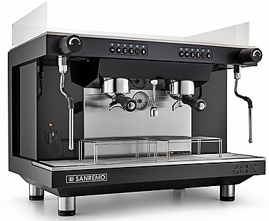 Кофемашина SANREMO Zoe SED (автомат) 2 высокие гр. чёрная