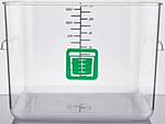 Контейнер пищевой квадратный прозрачный RUBBERMAID 11,4 л зелёный маркер, 1980996