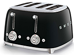 Тостер на 4 ломтика SMEG HOME TSF03BLEU черный