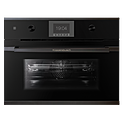 Шкаф духовой с микроволнами KUPPERSBUSCH CBM 6350.0 S2, черное стекло, Black Chrome