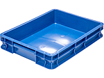 Ящик сплошной ТАРА.РУ 400×300×75 мм, объем 6.4 л, синий, 700.03.02 ГД