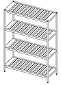 Стеллаж разборный с решетчатыми полками АЛТЭК Ст 4Р 7/6-Р