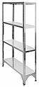 Стеллаж с 4-мя сплошными полками H-ESSEN С-1,8*9*5/4 нерж