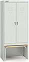 Шкаф МЕТАЛСИТИ ШРК-22-800 ВСК с выдвижной скамьей
