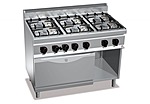 Плита газовая 6-ти конфорочная с духовым шкафом BERTO'S G7F6PW+FG1, 18606100