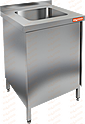 Стол нержавеющий с распашной дверцей и моечной ванной HICOLD НСЗ1М-6/6БЛ