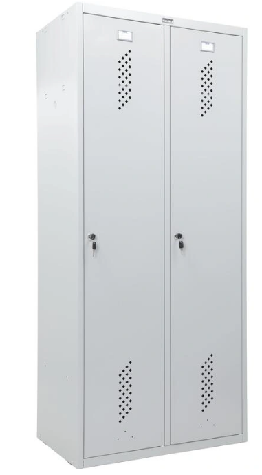 Шкаф для одежды металлический Практик Стандарт LS-21-80 (серый, 800х500х1830 мм)