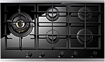 Панель варочная газовая KUPPERSBUSCH GKS 9851.0 ED, черная стеклокерамика, стальная рамка