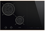 Панель варочная комбинированная  SMEG HOME PM6721WLDR, газ + индукция, 75 см, прямой край
