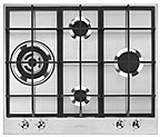 Панель варочная газовая  SMEG HOME PX364L, 60 см, нержавеющая сталь