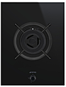 Панель варочная газовая  SMEG HOME PV631CNX, 38 cм, черная стеклокерамика, профиль нержавеющая сталь