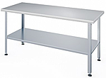 Стол разделочный со сплошной полкой ATESY СР-С-1800.600-02-ПСОц (СР-2-1800/600-Сп) без борта