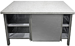 Стол кондитерский закрытый АЛТЭК СКГ 1500х650х850 двери купе, столешница из искусственного камня, после эксплуатации