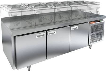 Стол холодильный под тепловое оборудование HICOLD GN 111/TN LT O
