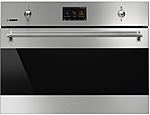 Шкаф духовой комбинированный SMEG HOME SF4303WMCX    с микроволновой печью, SmegConnect, 60 см, высота 45 см, 14 функций, нержавеющая сталь