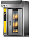 Печь ротационная электрическая MIWE roll-in RI 1.0608-TL e+v.3.0 на электрическом обогреве с вытяжным козырьком глубиной 700 мм и управлением TC