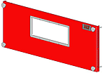 Панель передняя расширенная XLT XA 6500-40 крашенная (красная)