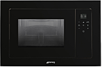 Печь микроволновая встраиваемая SMEG HOME FMI120N2,  60 см, высота 38 см, 3 функции, черное стекло