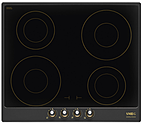 Панель варочная индукционная SMEG HOME SI764AOM, 60 см, антрацит, фурнитура латунная Cortina (Coloniale в комплекте)